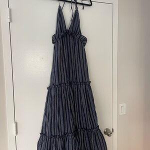 Striped Navy Maxi Dress